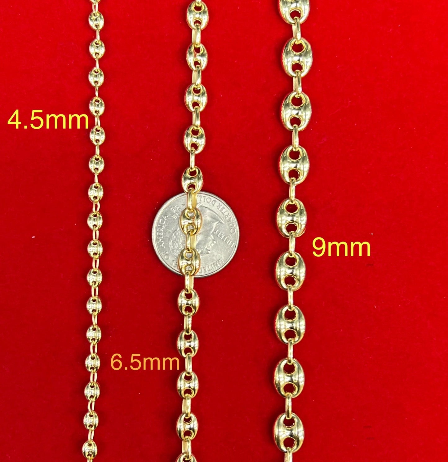 14K Real Gold Puffed Mariner Bracelet, 14K Gold 4.5mm - 9mm Puffed Mariner Bracelet, 14k Women Bracelet, 14K Yellow Gold Puffed Mariner