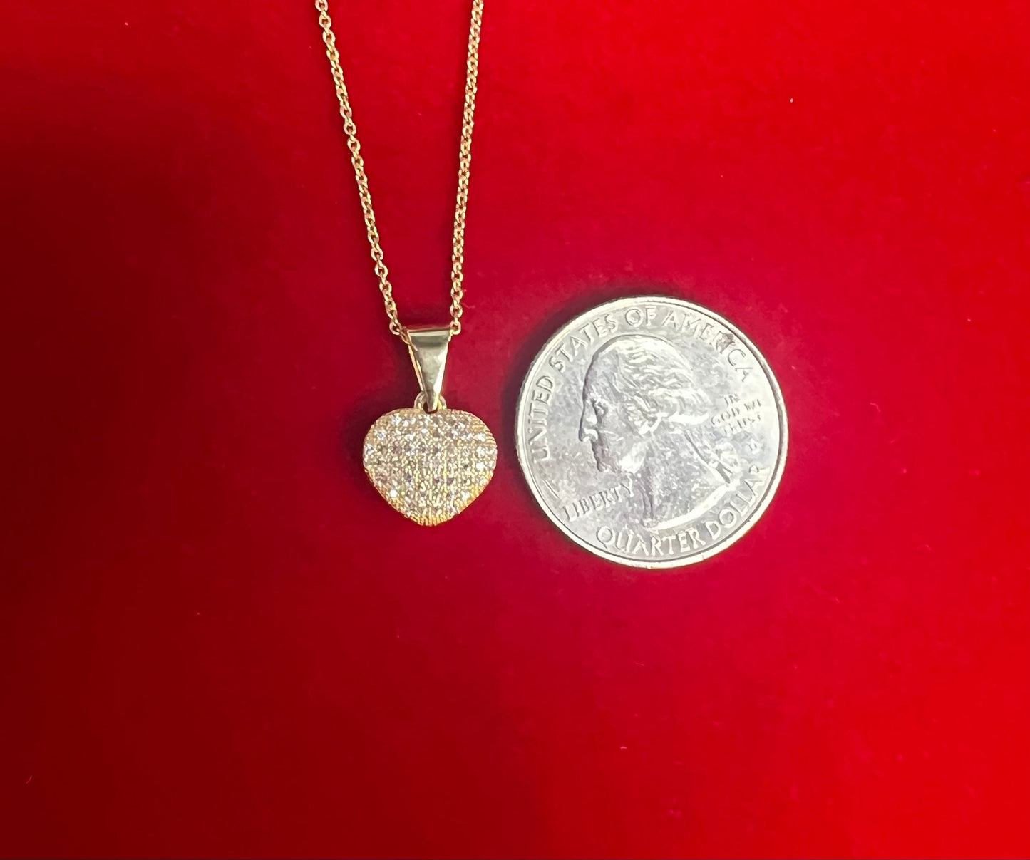 14k Real Gold Heart Pendants Necklace, with 14k Solid Gold 1mm Cable  Chain, 14k Solid Gold Heart Pendant, 14k Solid Gold Heart Necklace