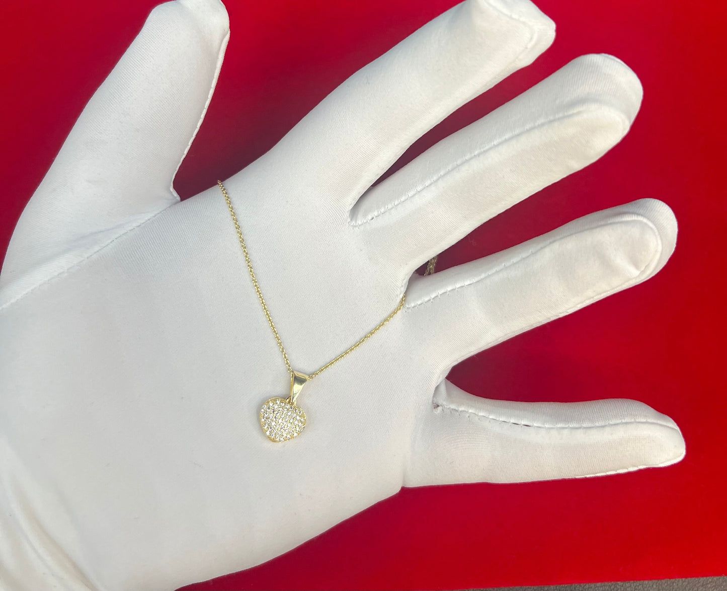 14k Real Gold Heart Pendants Necklace, with 14k Solid Gold 1mm Cable  Chain, 14k Solid Gold Heart Pendant, 14k Solid Gold Heart Necklace