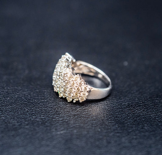 10k Solid White Gold Real Natural Diamond Ring , 10k Solid Gold 3 Carat Real Diamond Women Ring, 3 CT Real Diamond Woman Ring