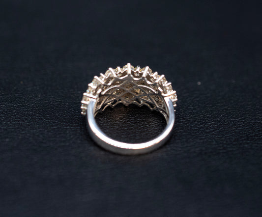 10k Solid White Gold Real Natural Diamond Ring , 10k Solid Gold 3 Carat Real Diamond Women Ring, 3 CT Real Diamond Woman Ring