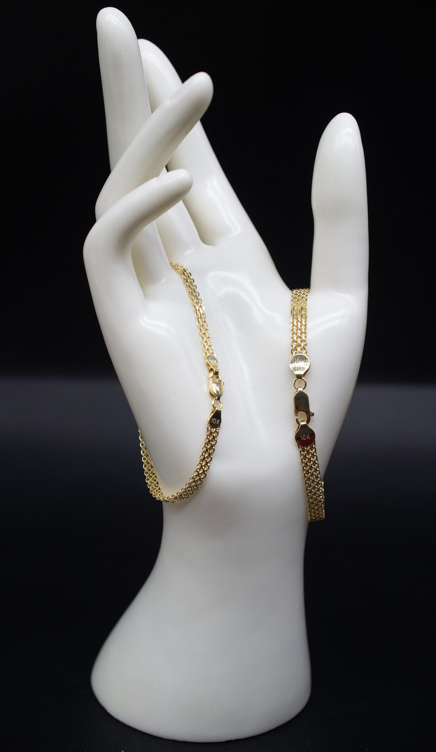 10K Real Solid Gold Bismarck Chain Bracelet, 10k Solid Gold Bismark Bracelet, 10k Gold Bismark Bracelet, 10k Gold Bracelet and Anklet