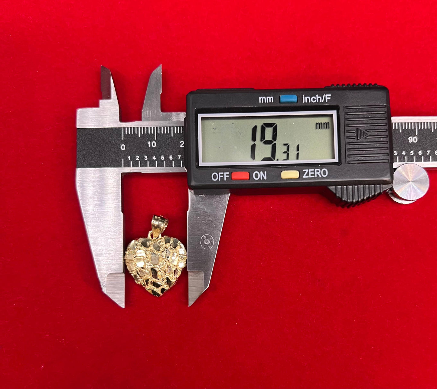 10k Real Solid Gold Heart Shape Nugget Pendant, 10k Nugget Pendant , Heart Pendant, Heart Charm, 10k Real Gold Heart Nugget Charm