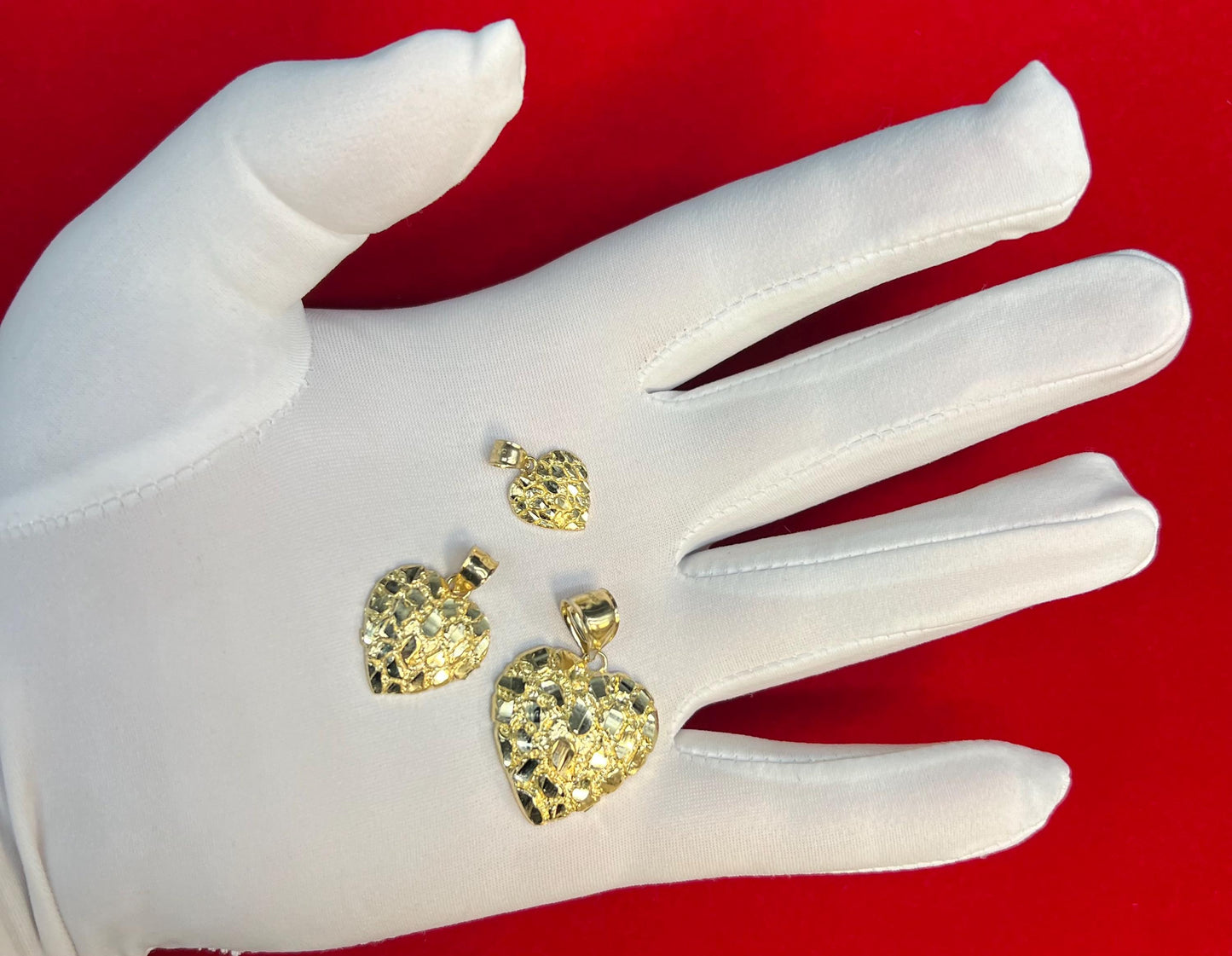 10k Real Solid Gold Heart Shape Nugget Pendant, 10k Nugget Pendant , Heart Pendant, Heart Charm, 10k Real Gold Heart Nugget Charm