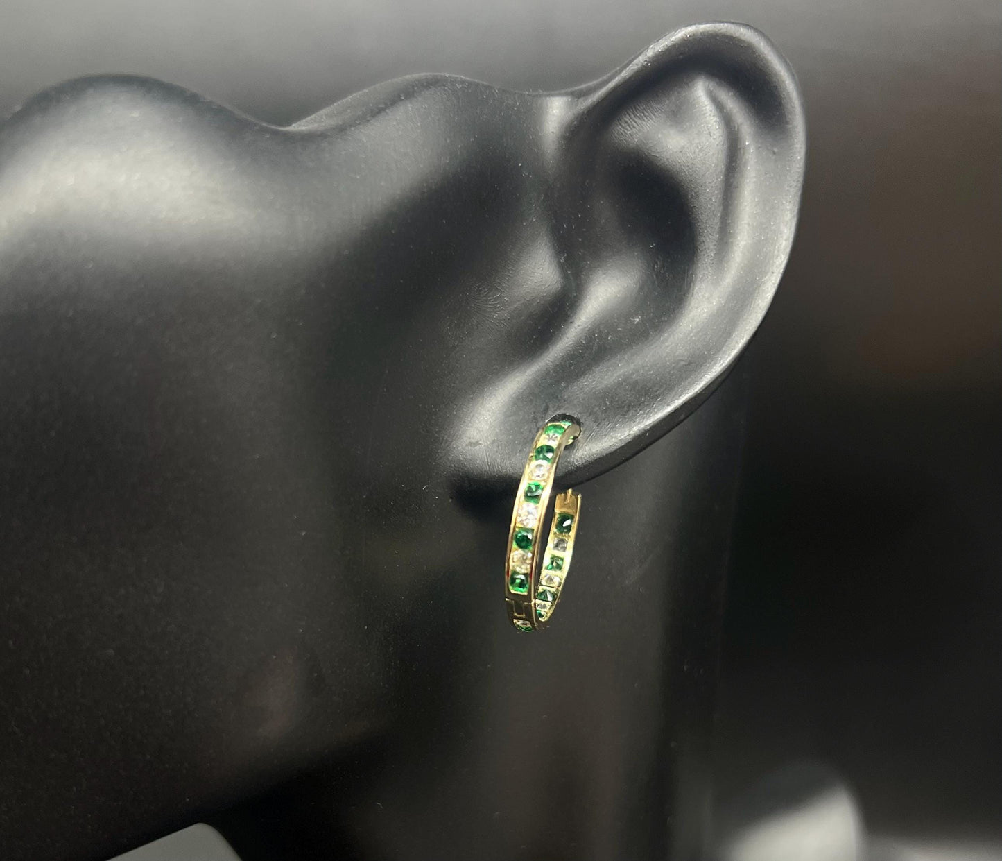 14K Solid Real Gold Huggies Earrings, 14k Solid gold Cubic Zirconia Hoop Earrings, Real Gold Delicate Hoop Earrings,Gift Idea