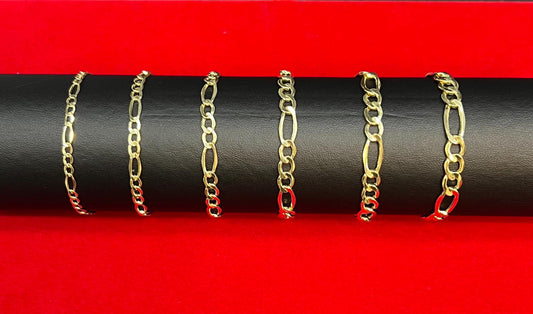 14K Gold Figaro Chain Bracelet,14k Real Gold Figaro Bracelet, 14k Real Gold Bracelet, Real 14k Gold Chain, Men and Women Bracelet