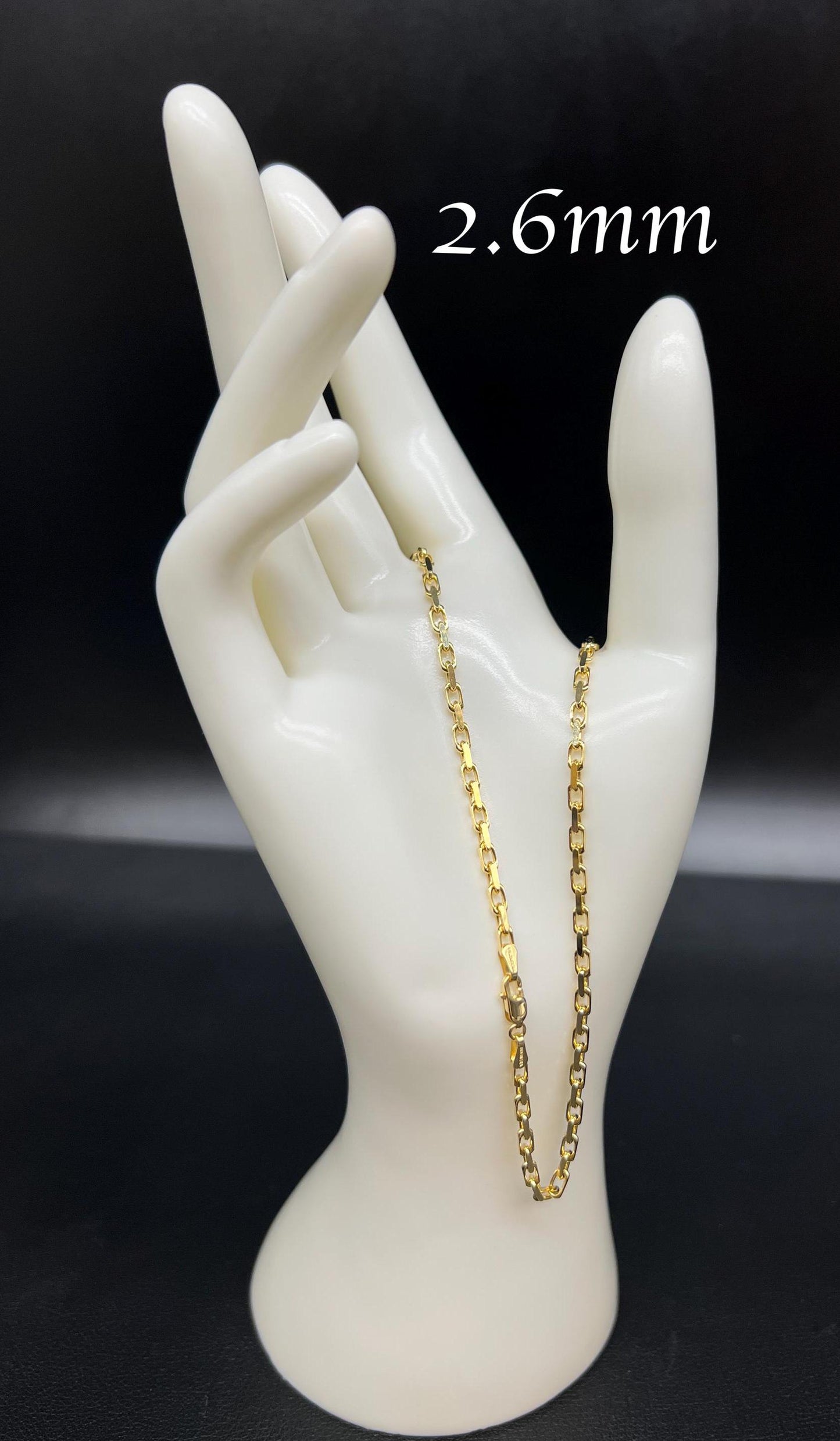 14k SOLID Gold French Cable Chain, 1.3mm-2.6mm Women Necklace, 14k French Cable Chain,  14k Yellow Gold Box Chain, 14k Square Cable Chain