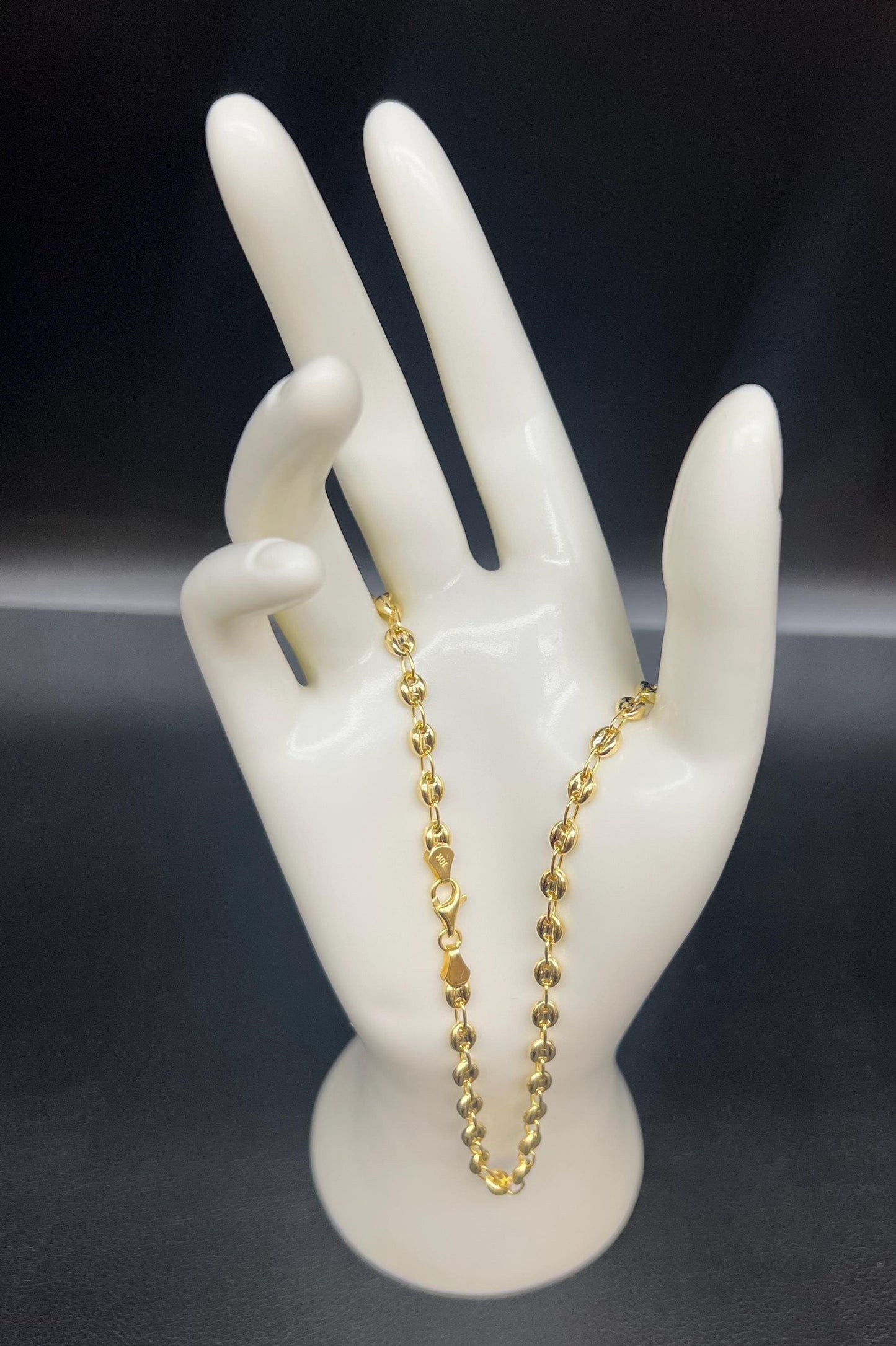 10K Real Gold Puffed Mariner Necklace, 10K Gold 4.5mm - 9mm  Puffed Mariner Necklace, 10k Women Necklace, 10K Yellow Gold Puffed Mariner