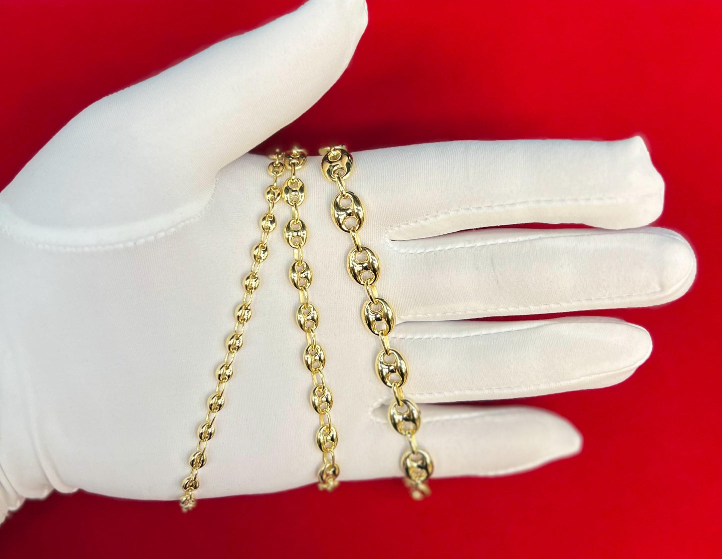 10K Real Gold Puffed Mariner Bracelet, 10K Gold 4.5mm - 9mm Puffed Mariner Bracelet, 10k Women Bracelet, 10K Yellow Gold Puffed Mariner
