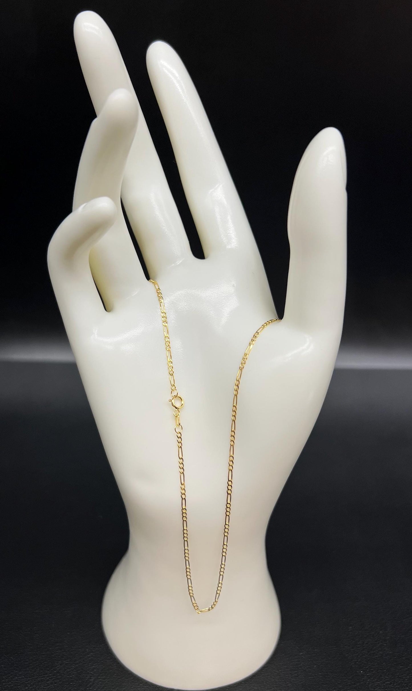 10K Real SOLID Gold Figaro Chain Necklace, 1 mm - 6 mm Figaro chain, 10k Link Chain, SOLID 10k Gold Chain, Gold Figaro Chain, Men Women