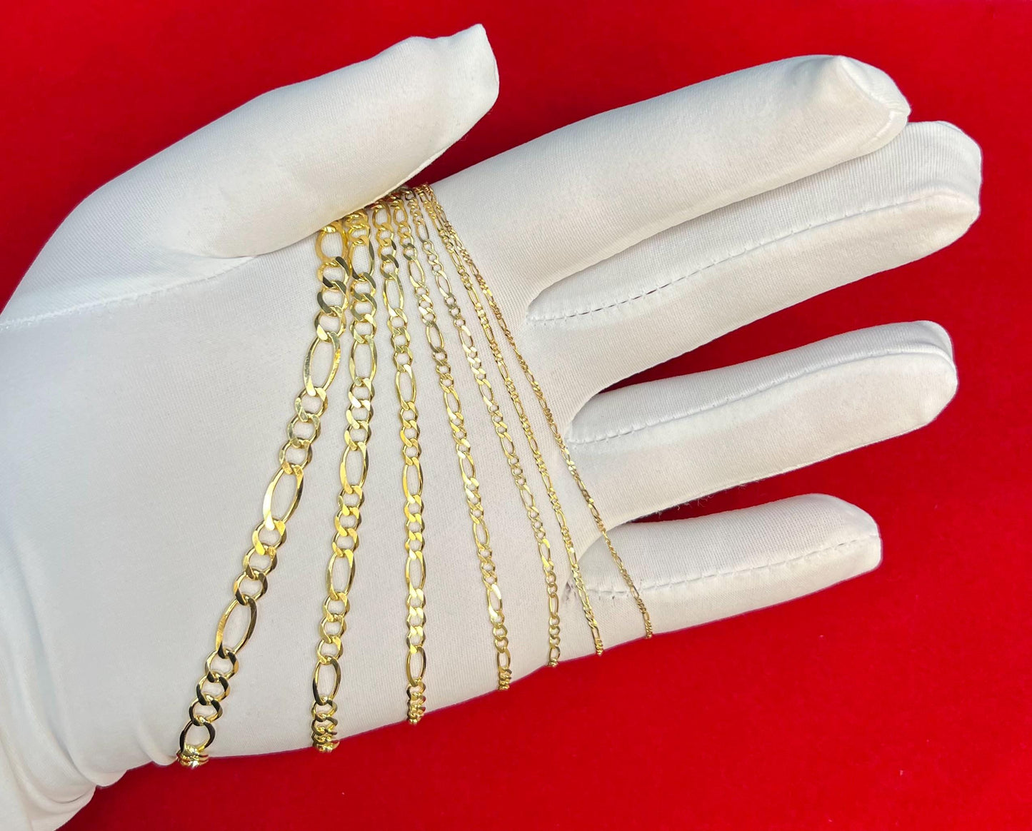 10K Real SOLID Gold Figaro Chain Necklace, 1 mm - 6 mm Figaro chain, 10k Link Chain, SOLID 10k Gold Chain, Gold Figaro Chain, Men Women