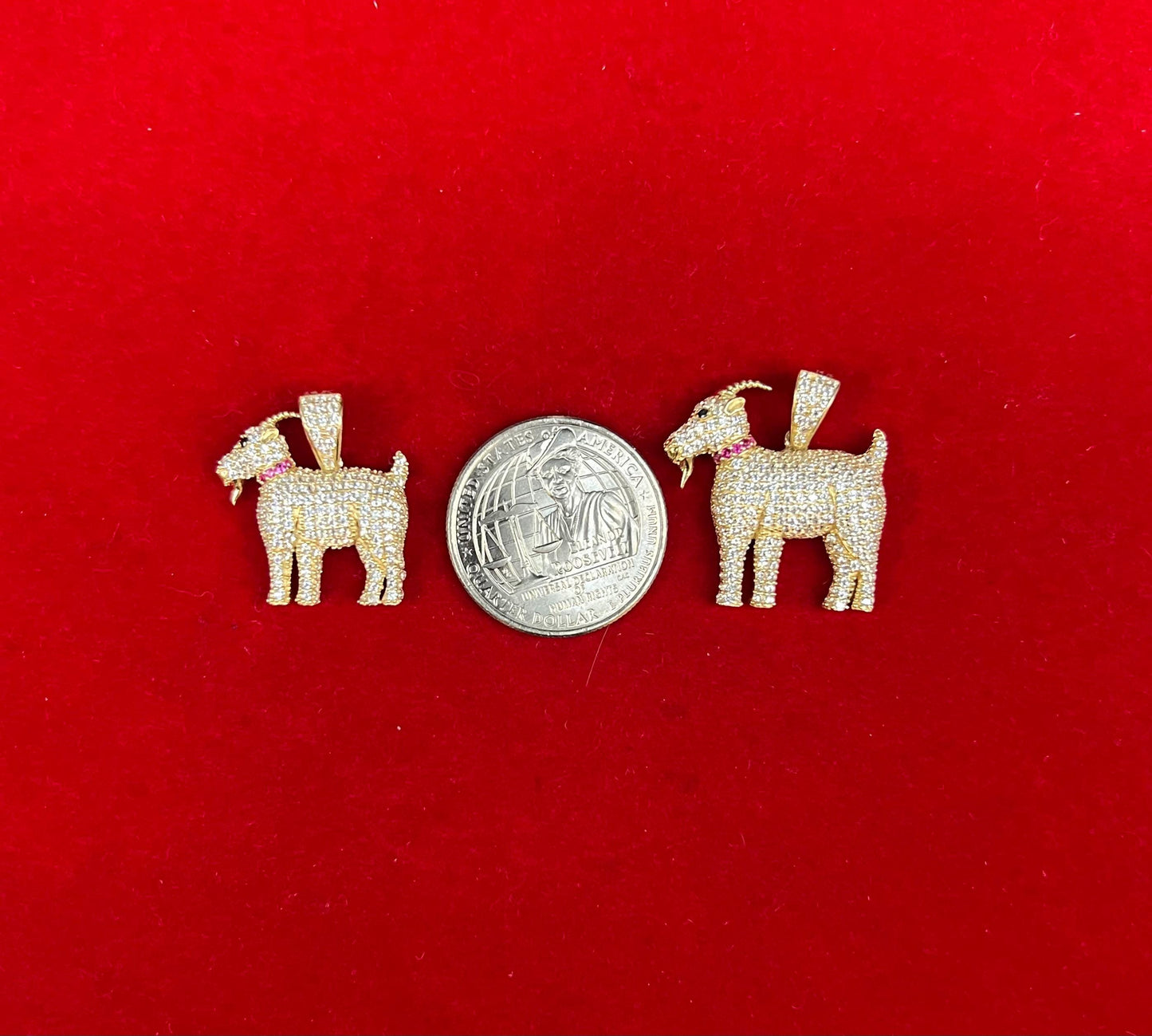 14k Real Gold GOAT Necklace,14K Real SOLID Gold G.O.A.T Charm, 14k Gold 3mm Solid Cuban Curb Chain Necklace,14k Solid Gold Goat Pendant