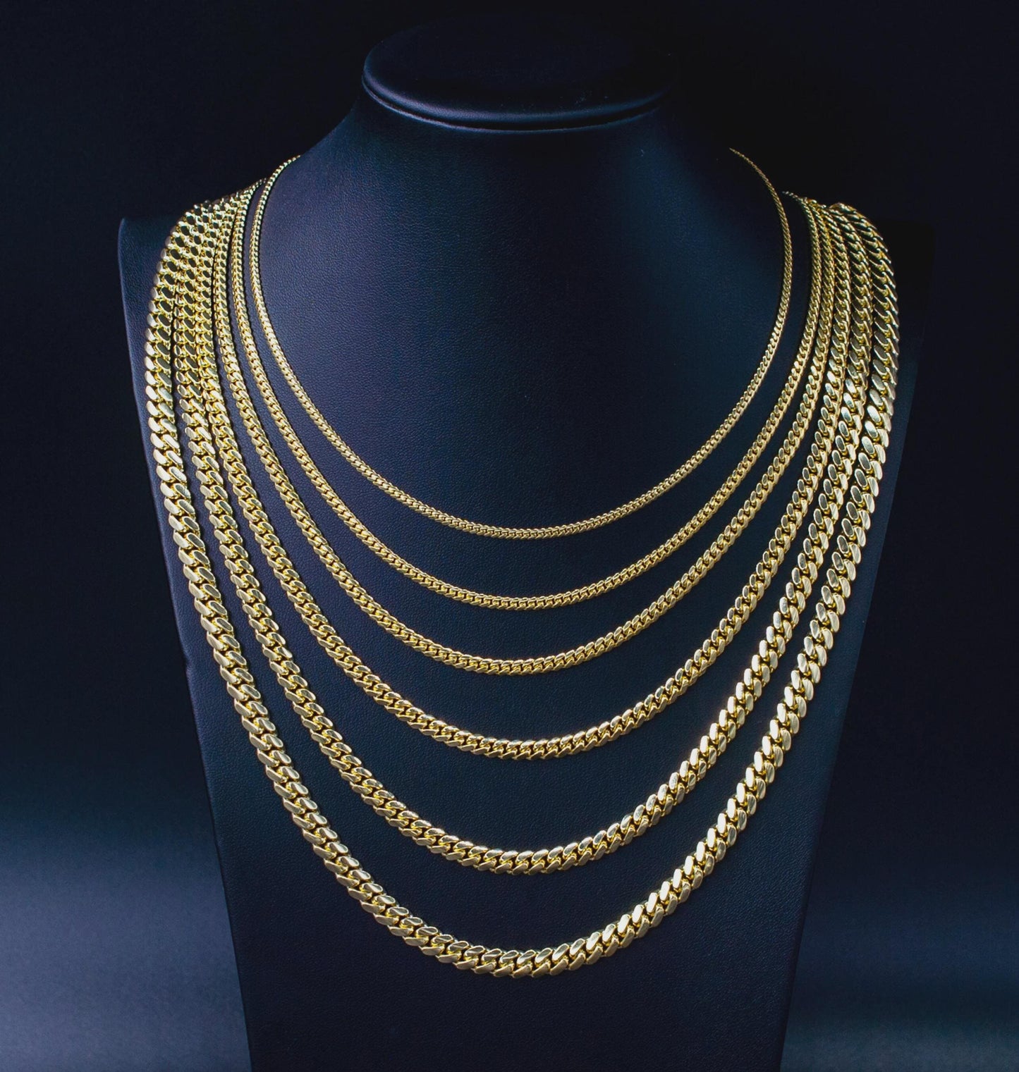 14k SOLID Gold Miami Cuban Link Chain Necklace 1.1mm - 7mm, Real 14K Yellow Gold,Man Gold Chain,Ladies Gold Chain, Heavy 14k Gold Chain