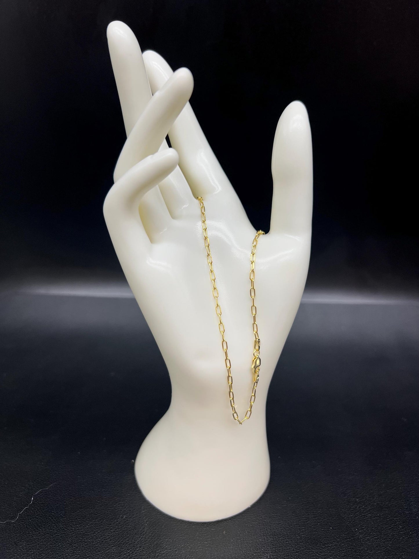 10k Real Gold Italian Paperclip Chain Necklace 1.2 mm and 2.3 mm Women, 10k Gold Chain Necklace, 10K Real gold small size paperclips chain