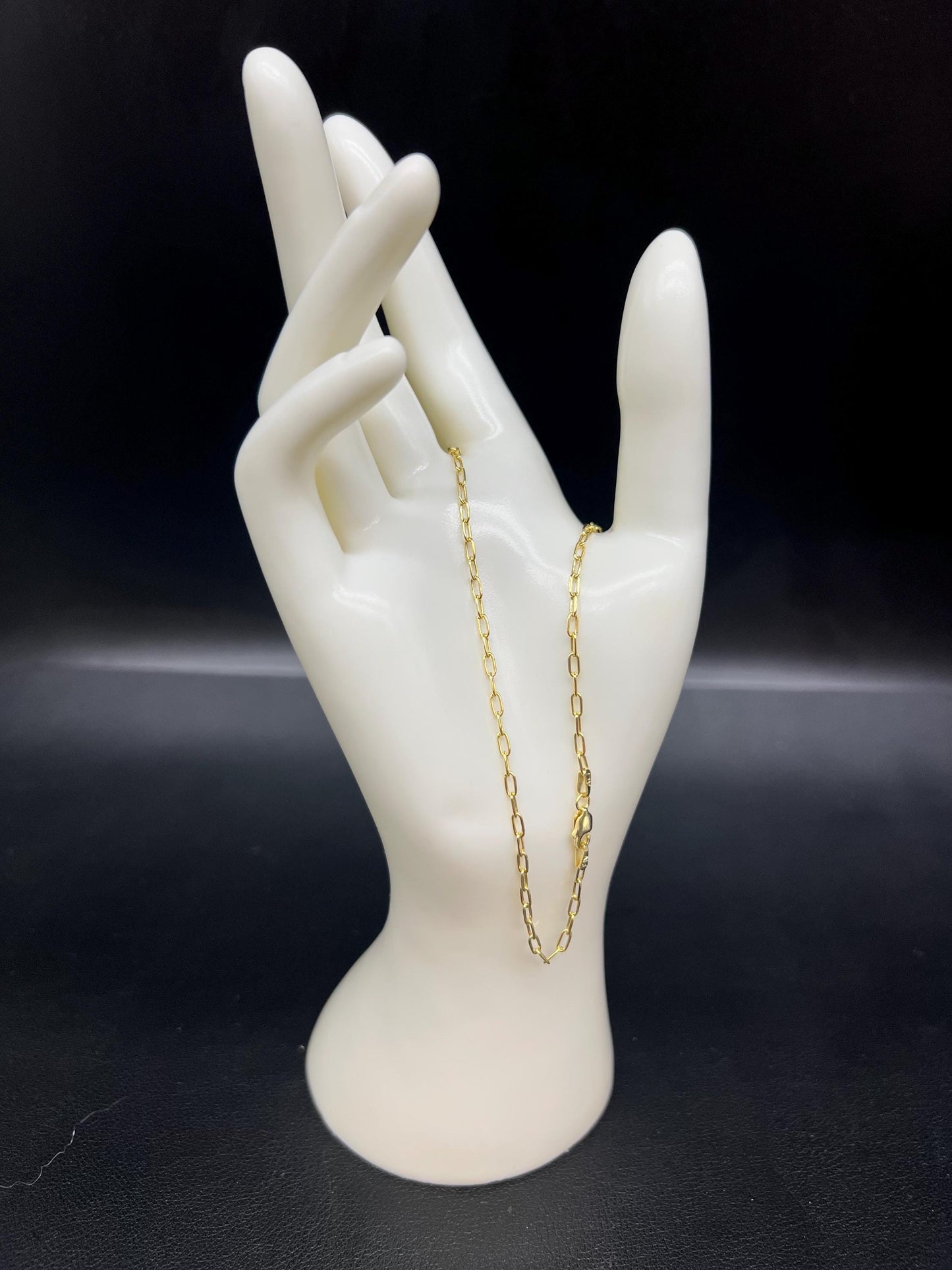 10k Real Gold Italian Paperclip Chain Necklace 1.2 mm and 2.3 mm Women, 10k Gold Chain Necklace, 10K Real gold small size paperclips chain