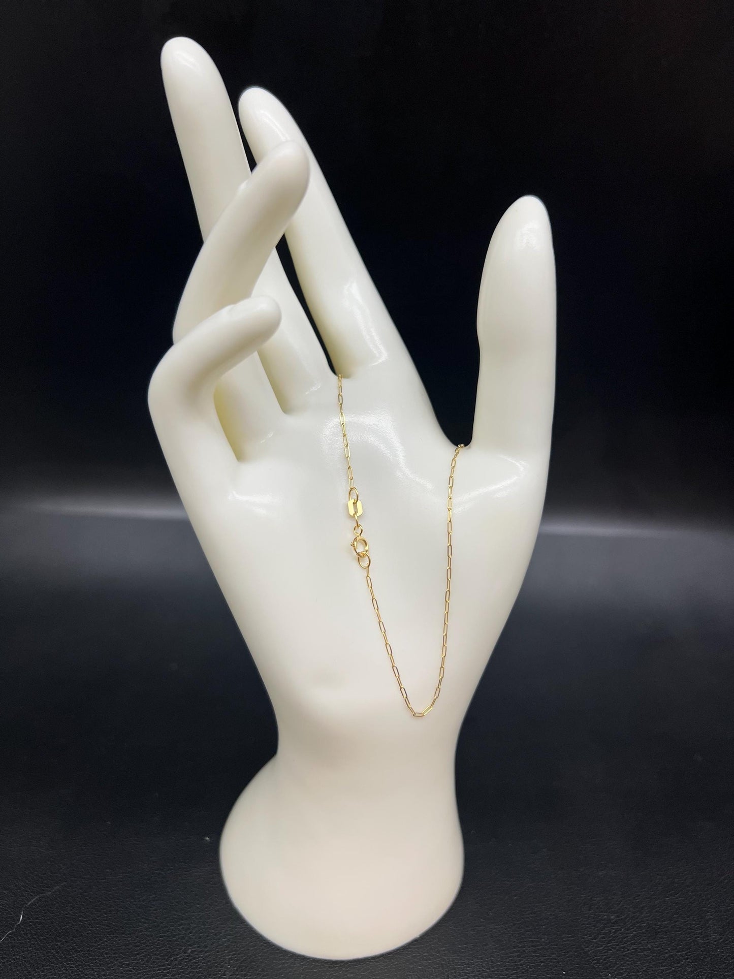 10k Real Gold Italian Paperclip Chain Necklace 1.2 mm and 2.3 mm Women, 10k Gold Chain Necklace, 10K Real gold small size paperclips chain