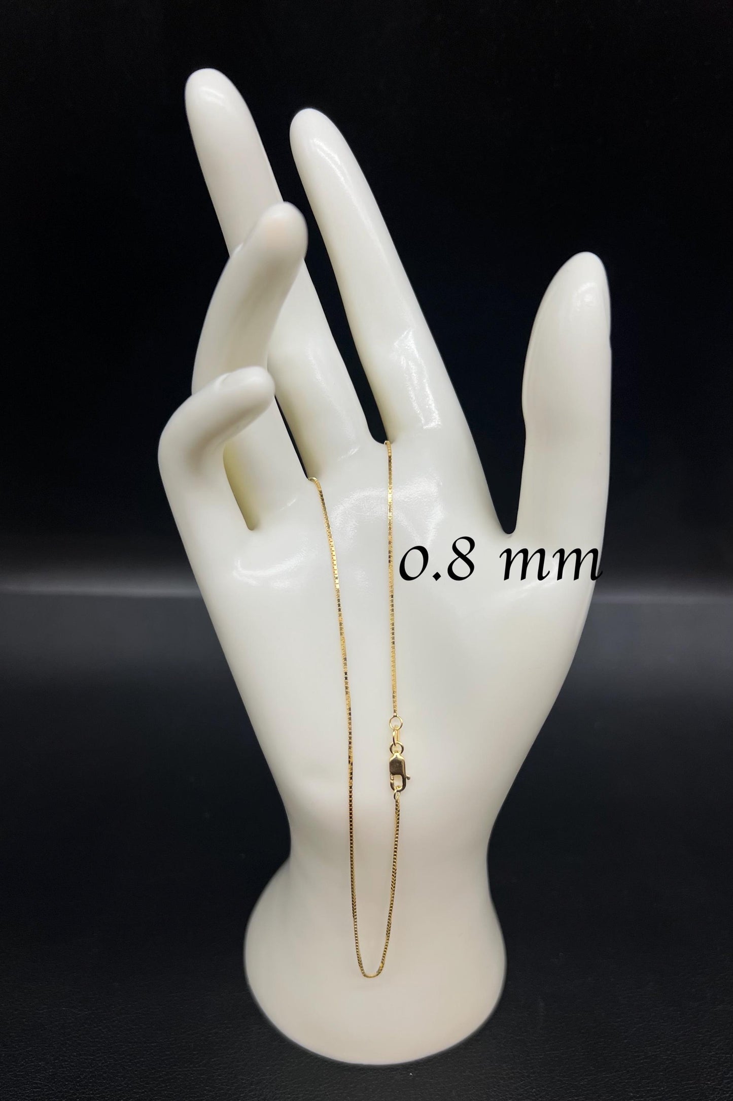 18K SOLID Gold BOX Chain, 18k Real Gold 0.8mm - 1.4mm Heavy Box Chain, 18k Solid Gold Chain, 18K Solid Gold Square Box Chain