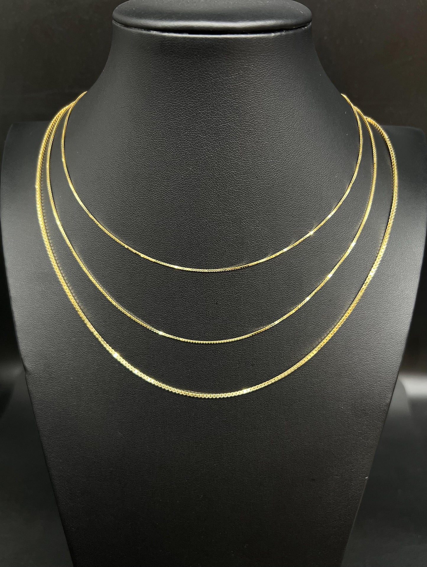 10K SOLID Gold BOX Chain, 10k Real Gold 0.8mm - 1.4mm Heavy Box Chain, 10k Solid Gold Chain, 1OK Solid Gold Square Box Chain