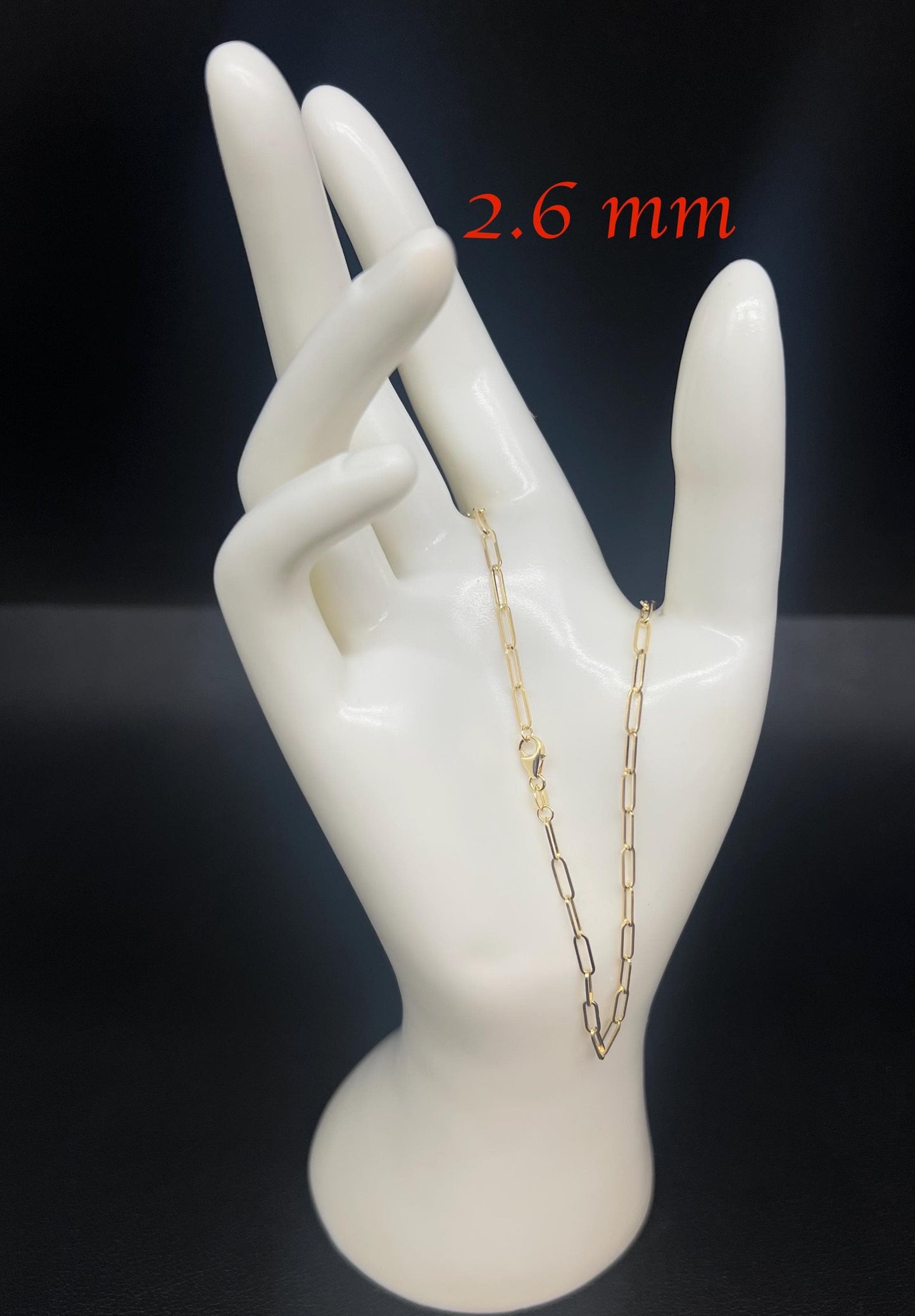 18k SOLID Gold Italian Style Paperclip Chain and Bracelet, 18k Gold Women Necklace, 18k Italian Style Paperclip,  18k Yellow Gold Paperclips