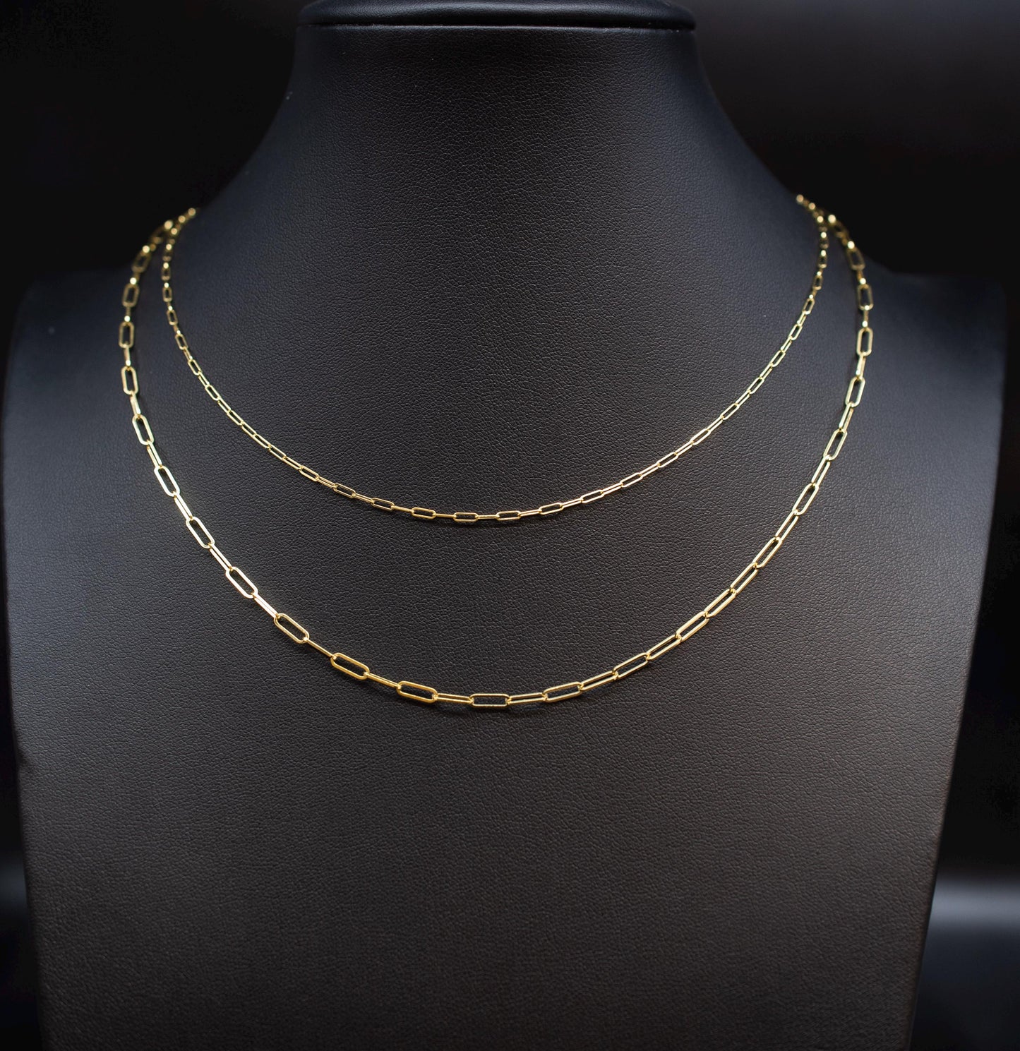 18k SOLID Gold Italian Style Paperclip Chain and Bracelet, 18k Gold Women Necklace, 18k Italian Style Paperclip,  18k Yellow Gold Paperclips