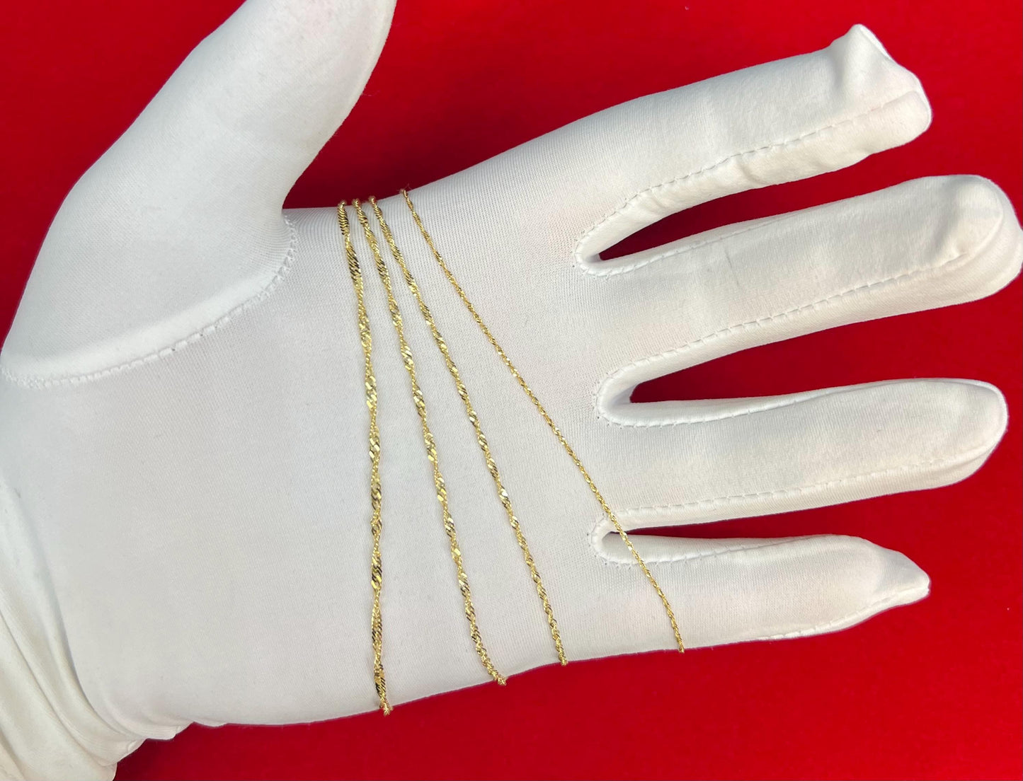 14K Real SOLID Gold Diamond Cut Singapore Chain, 14K Yellow Gold Singapore Necklace, 14K Gold Singapore Chain ,Real Gold Women Necklace