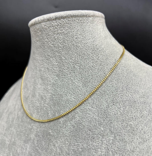 18k Real SOLID Gold Miami Cuban Link Chain Necklace 2.2mm, Real 18K Yellow Gold,Man Gold Chain,Ladies Gold Chain, Heavy 18k Gold Chain