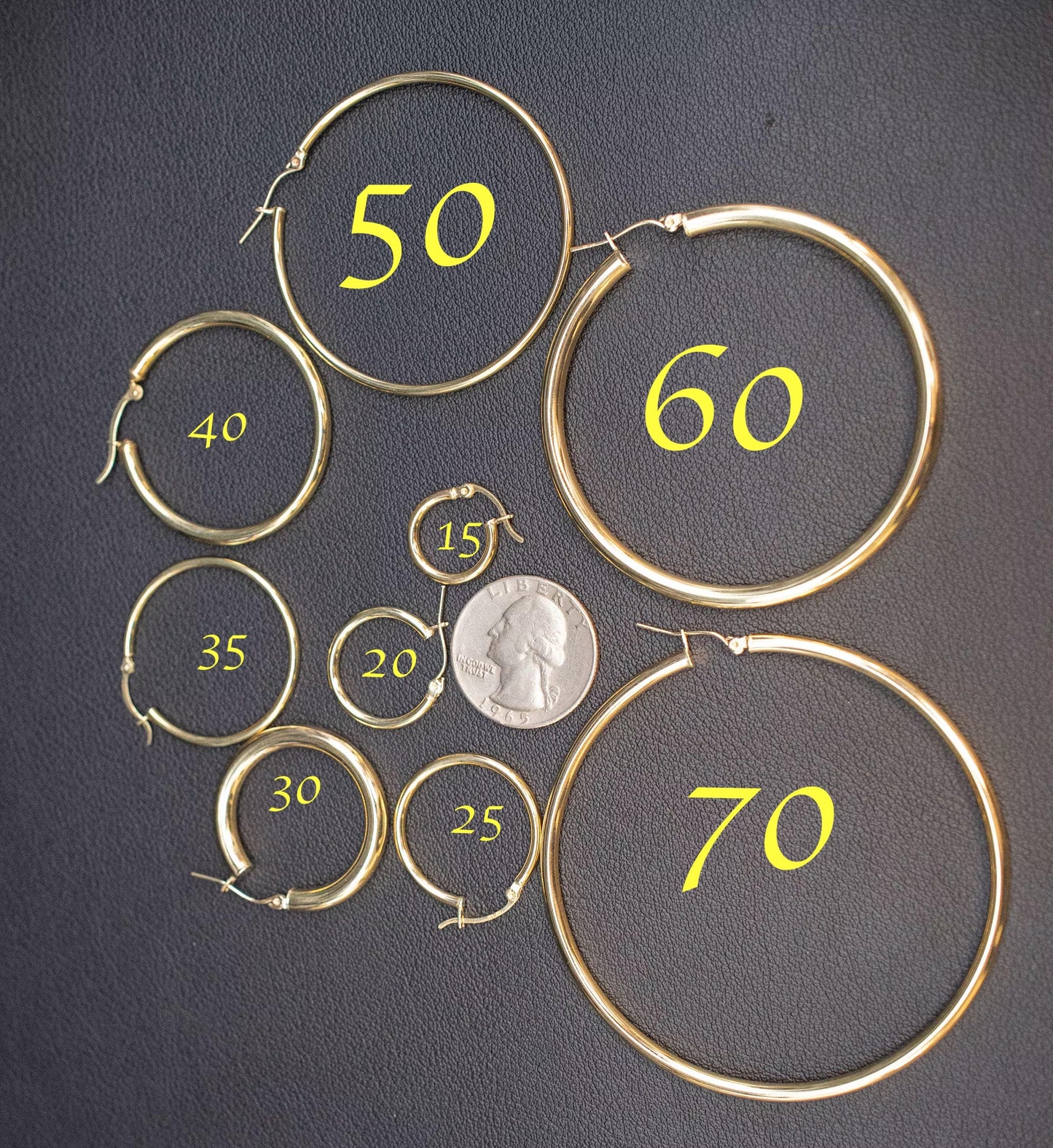 14k Gold Hoop Earrings,Real Gold Hoop Earrings, 2mm, 3mm and 4mm Thickness High Quality, 15mm-70mm Gold Hoop Earrings, Women Hoop Earrings
