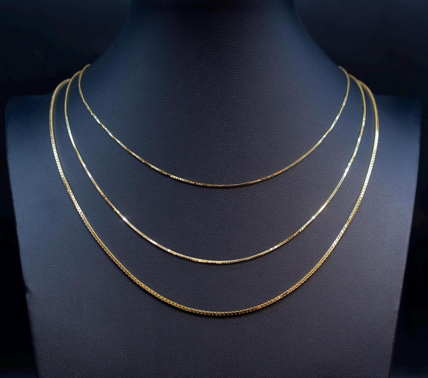 18K SOLID Gold BOX Chain, 18k Real Gold 0.8mm - 1.4mm Heavy Box Chain, 18k Solid Gold Chain, 18K Solid Gold Square Box Chain