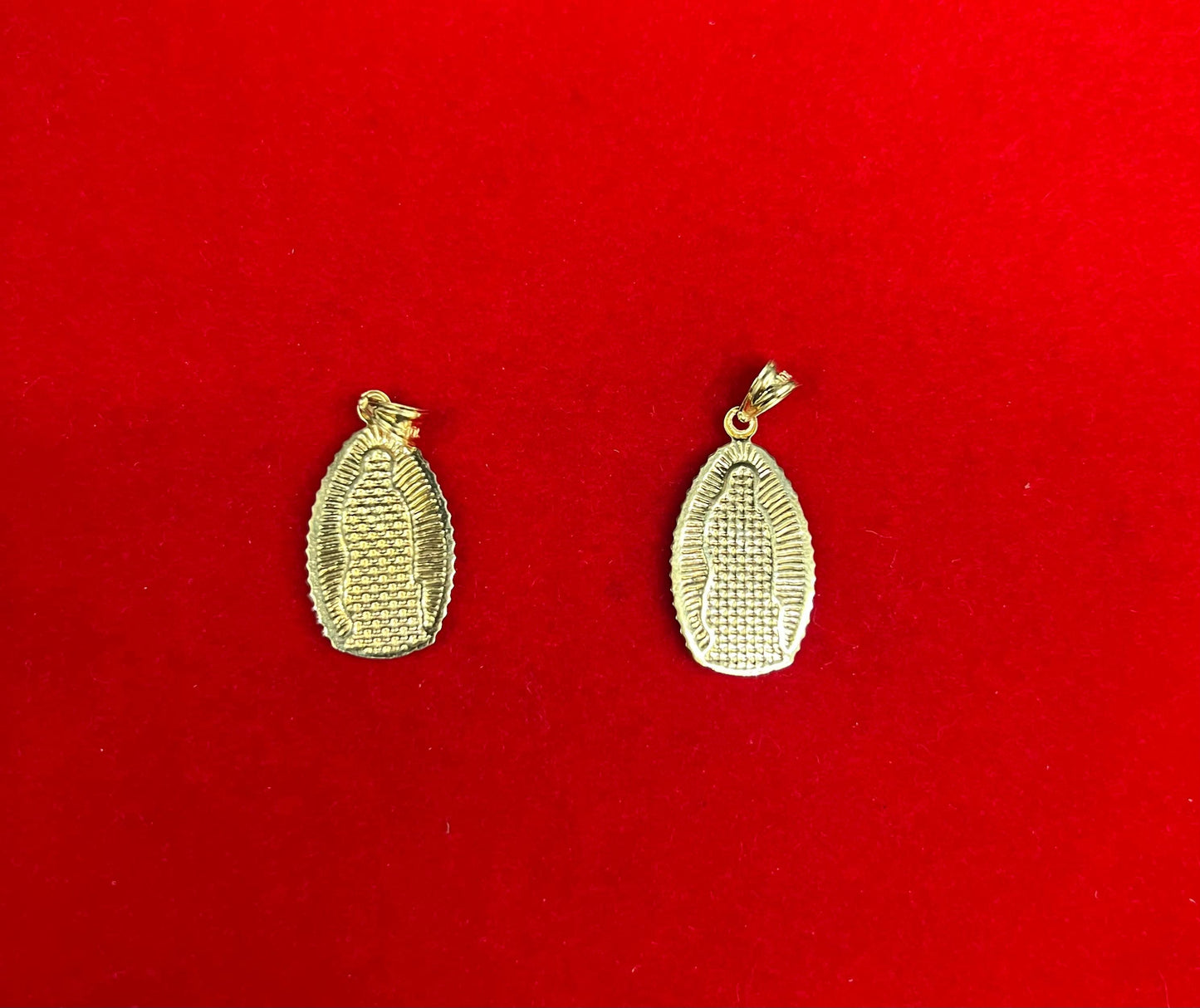 10k Real Solid Gold Guadalupe Pendant Necklace, 1.2mm Cable Chain, Unisex Virgin Mary Charm, Religious Gold Gift Jewelry, Guadalupe Charm