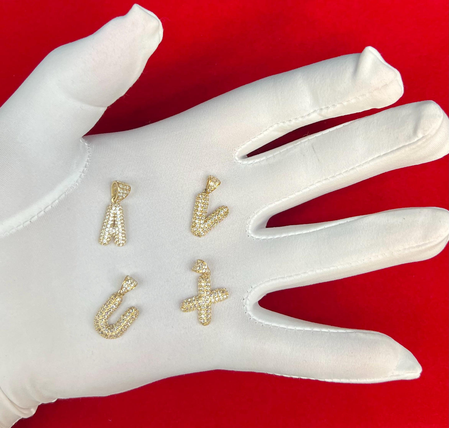 10K Solid Gold Initial Necklace, Real Solid Gold 1.2mm Cable Chain, CZ Letter Pendant, Personalized Jewelry Gift, Zirconia Initial Charm