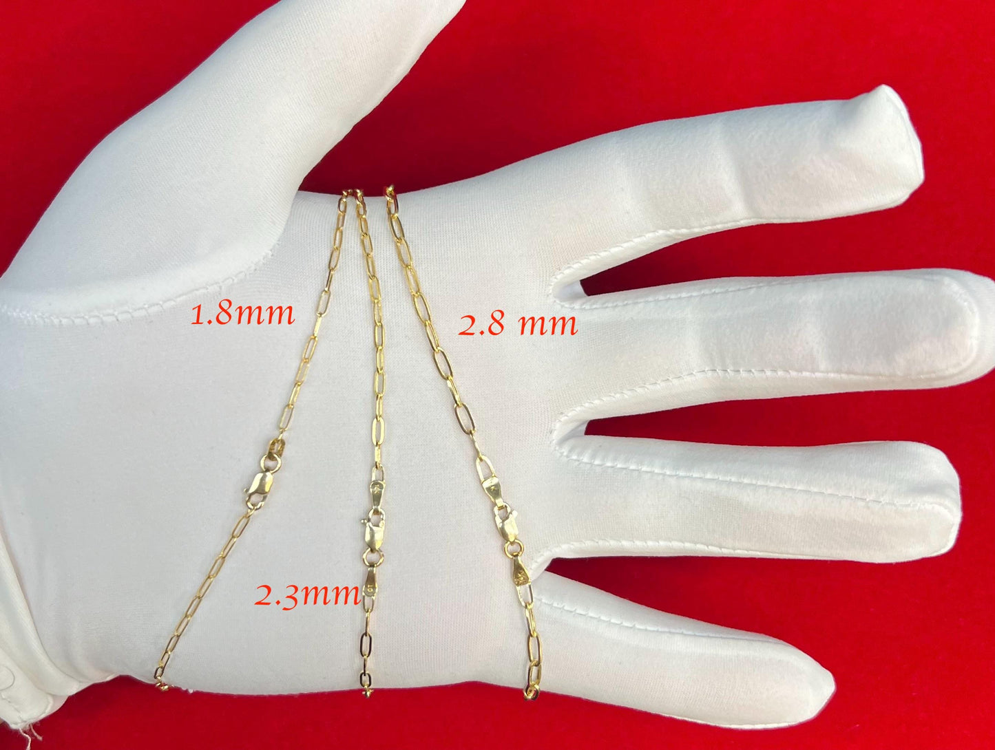 14k Yellow Gold Fancy Paperclip Chain Necklace | 14k Dainty Link Chain | 14k Real Gold Women Necklace | Paperclips Necklace