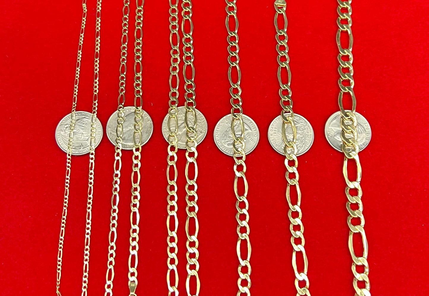 10K Yellow Gold Figaro Chain Bracelet 2mm–9mm, Real 10K Gold Bracelet, Unisex Men Women Gold Jewelry, Figaro Bracelet