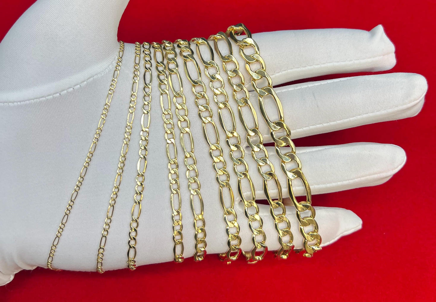 10K Yellow Gold Figaro Chain Bracelet 2mm–9mm, Real 10K Gold Bracelet, Unisex Men Women Gold Jewelry, Figaro Bracelet