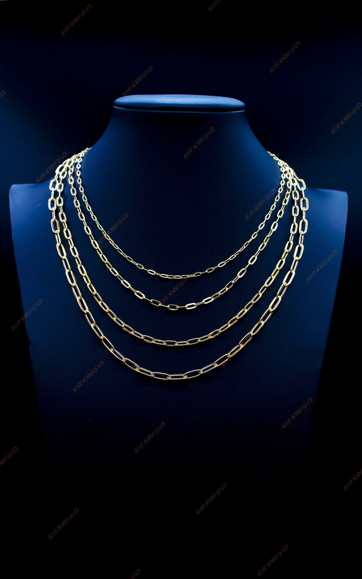 GOLD LARGE PAPERCLIP CHAIN - LENGTH's 16
